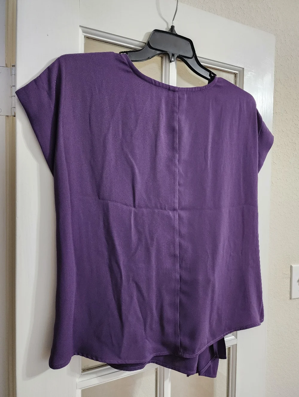 NWT Torrid Crepe Twist Front Blouse Purple V Neck Surplice Size 0